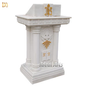 Altar de Iglesia de Mármol Tallado a Mano con Relieve del Espíritu Santo y San José - Product Image 4