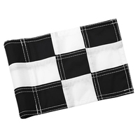 Drapeau de golf à carreaux de style mini imprimé numérique en nylon 420 deniers de haute qualité avec tube en plastique inséré pour la cour