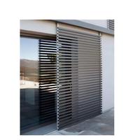 Système de volets coulissants à lames en aluminium mobiles avec décoration intérieure pour atelier et ferme, surface finie