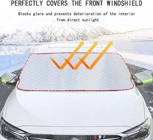 Muchkey venta al por mayor PE ajuste Universal <span class=keywords><strong>Protector</strong></span> ventana delantera parasol cubierta camión Suv parabrisas nieve cubierta - Product Image 4
