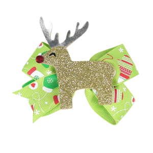 Barrettes à cheveux scintillantes de Noël, nœud brillant, épingle à cheveux flocon de neige, cadeau, accessoire de cheveux Père Noël pour filles - Product Image 5