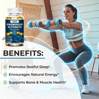 Glycinate de magnésium de marque privée OEM 500mg capsules molles zinc vitamine D3 B6 soutien sommeil nerf muscle santé