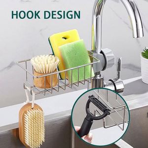 <b>Kitchen</b> Faucet <b>Rack</b> Sponge Holder Sink Caddy Organizer Hanging Caddy Drainer <b>Rack</b> Stainless Steel Storage <b>Rack</b> for Sponge Soap - Product Image 5