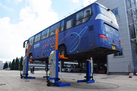 CE-Zertifizierte Werksverkauf Maxima FC85 Fernbedienungsgriff 4-Säulen-LKW-Hebebühne Hydraulische Nutzfahrzeug-Hebebühne