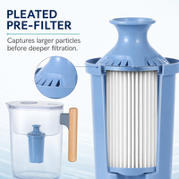 Filtros de Agua Domésticos, Purificador de Agua Potable de Gran Sabor, 10 Tazas, 150 Galones, Tritan Libre de BPA, Elimina Flúor, Cloro y Plomo
