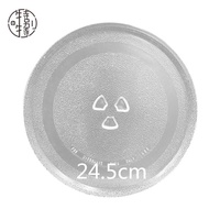 Piring Putar Kaca Oven Microwave Laris Manis, Aman untuk Mesin Cuci Piring, Pengganti 245mm, Tahan Panas
