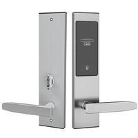 Système de serrure de porte d'hôtel intelligent en acier inoxydable, norme américaine, avec carte RFID M1 à glissière RF