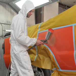 Combinaison de peinture en polyester couleur blanche combinaison de pulvérisation en fibre de carbone <span class=keywords><strong>antistatique</strong></span> réutilisable - Product Image 2