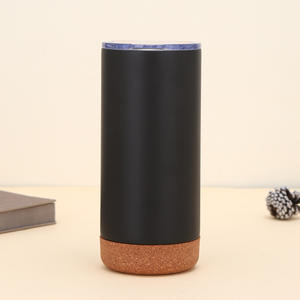 Mug isotherme personnalisé de haute qualité à double paroi en acier inoxydable 304 avec fond en liège - Product Image 5