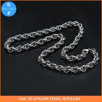 Collier chaîne homme femme en acier inoxydable tressé 7.5MM