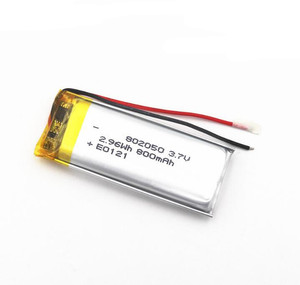 Batería de Iones de Litio 802050 de 800 mAh y 3.7 V, Baterías Recargables de Polímero Personalizadas al por Mayor de Alta Calidad - Product Image 2