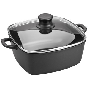 Casseruola quadrata Forte con coperchio in vetro da 2,5 litri per cuocere e cucinare - Product Image 1