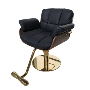 Chaise de barbier en acier à hauteur réglable, design moderne et tendance, meilleure vente de mobilier de salon en cuir synthétique, idéale pour les studios de coiffure - Product Image 1