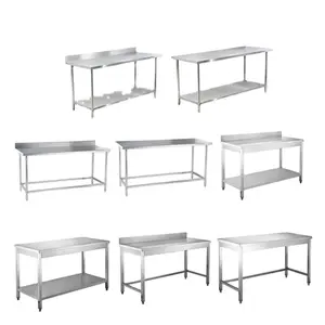 Heavybao Hotel Kitchen Equipment Stainless Steel Work Table Kitchen Work Bench Table With Drawers