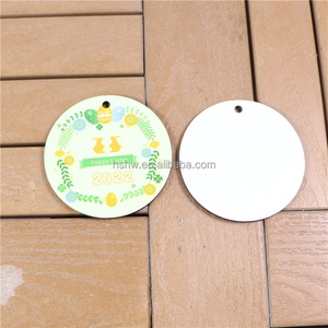 MDFSUB fabbrica personalizzato MDF cerchio natale ornamenti personalizzati sublimazione decorazione stampa di calore fai da te decorazioni in legno - Product Image 2