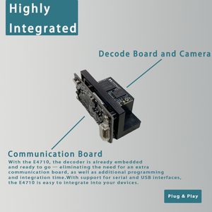 Lecteur de codes-barres 1D <span class=keywords><strong>2D</strong></span> QR E4710 TTL/USB/RS232 60fps Capteur CMOS à obturateur global Terminal de point de vente Appareil en libre-service Format A4 En stock - Product Image 4