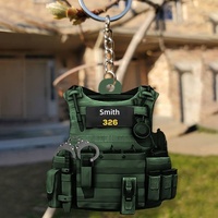 Porte-clés Pendentif Sac à Dos Thème Police pour Hommes et Femmes, Accessoire Créatif Moderne Minimaliste en Acrylique Style Plat