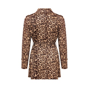 Abrigo de Gabardina de Diseño Personalizado 2025, Largo Midi, con Cinturón, para Mujer, Elegante y Lujoso, con Estampado de Leopardo, para Invierno - Product Image 2