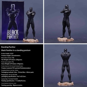 Figurine d'action Marvel <span class=keywords><strong>Avengers</strong></span> Iron Man <span class=keywords><strong>Black</strong></span> Panther en PVC, modèle de film, décoration de bureau, anime - Product Image 3