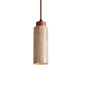 Lámpara Colgante Rectangular de Travertino Estilo Japonés Wabi Sabi, LED E27, para Dormitorio, Mesita de Noche - Product Image 5