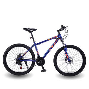 Bicicleta de Montaña de 26 Pulgadas y 21 Velocidades con Frenos de Disco de Acero al Carbono, Bicicleta Deportiva para Hombre con Suspensión Completa y Pedales - Product Image 1