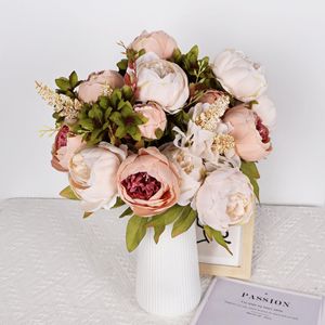Factory Direct Supply 13Heads <b>Artificial</b> <b>Peony</b> Flower Bunches Premium Silk Real Touch for Wedding Arrangement Home Decor - Product Image 5