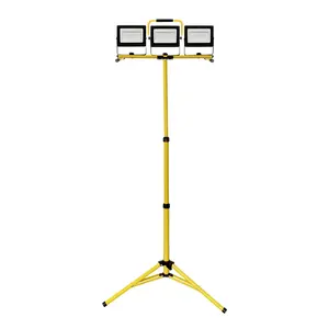 HIEEY Portable LED Work Light with adjustable tripod and triple LED flood lamps 100W 80-265V AC
