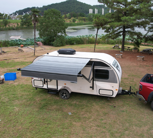 Auvent de caravane extérieur rétractable modulaire latéral de style américain, durable, en aluminium, imperméable, pour camping-car, caravane - Product Image 5