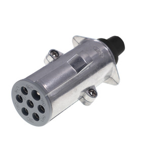 Conector de Remolque Metálico de 7 Pines Tipo S para Reparación y Reemplazo de Señales de Luz Trasera de 24V - Product Image 1
