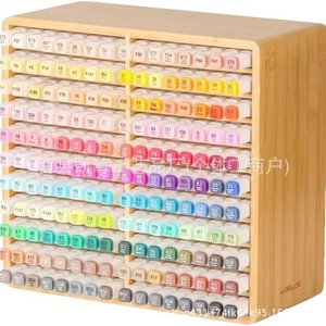 New cross-border wooden marker <b>storage</b> rack, desktop <b>drawing</b> stick display rack, wooden watercolor pen and paintbrush <b>storage</b> - Product Image 2