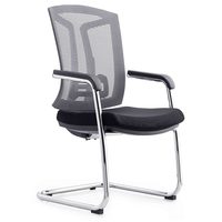 Chaise de conférence ergonomique empilable au design moderne et contemporain, avec dossier en tissu, pour salle d'attente, bureau, salle de sport