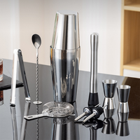 Kit de bar à domicile en acier inoxydable, outils de mélange de cocktails, ensemble de barman professionnel, fabricant OEM ODM