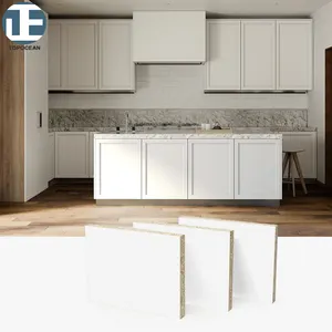 Hojas de aglomerado TOPOCEAN de 9/12/15/16/18mm, armario de cocina blanco, armario de cocina de madera laminado para armario de cocina