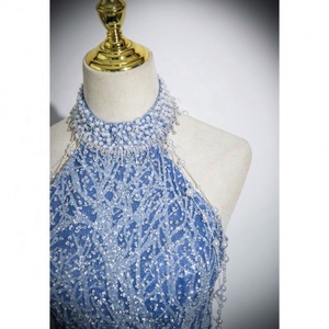 <span class=keywords><strong>Robe</strong></span> <span class=keywords><strong>de</strong></span> mariée bleue à col halter, <span class=keywords><strong>robe</strong></span> <span class=keywords><strong>de</strong></span> <span class=keywords><strong>soirée</strong></span> <span class=keywords><strong>pour</strong></span> femme, luxe abordable haut <span class=keywords><strong>de</strong></span> gamme, niche, cérémonie <span class=keywords><strong>pour</strong></span> adultes - Product Image 3
