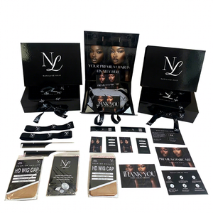 Ensemble de perruques haut de gamme MUYANG HAIR avec bonnet de perruque HD et accessoires, emballage rigide, soins personnels haut de gamme - Product Image 1