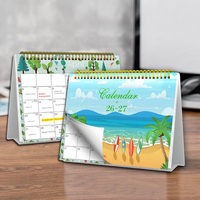 Calendrier de bureau personnalisé 12 mois, calendrier mural à spirale, pages détachables, planificateur mensuel, calendrier de table avec notes