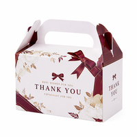 Boîtes cadeaux XJY avec motifs créatifs personnalisés, avec poignée, boîte à biscuits, emballage, petites boîtes à bonbons, boîtes à beignets
