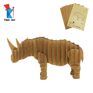 Rompecabezas 3D <span class=keywords><strong>de</strong></span> Cartón <span class=keywords><strong>de</strong></span> Rinoceronte Hecho a Mano para Escuela, Venta <span class=keywords><strong>de</strong></span> Fábrica <span class=keywords><strong>de</strong></span> <span class=keywords><strong>Juegos</strong></span> Educativos Personalizados - Product Image 5