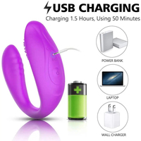 TMM Fernbedienungsfähiger U-förmiger Tragbarer Slip-Vibrator aus Silikon G-Punkt & Klitoris-Stimulator für Paare Sexspielzeug