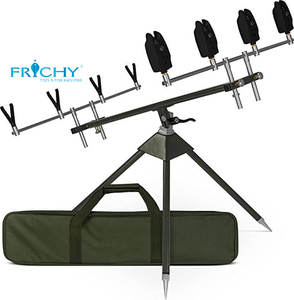 Soporte de pesca de carpa plegable EP06, de aluminio, <span class=keywords><strong>4</strong></span> pies, con bolsa de transporte para pesca al aire libre - Product Image 1