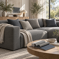 Tissu de canapé en lin tissé épais, matériau de rembourrage texturé pour canapé, fauteuil, coussin et fabricant de meubles