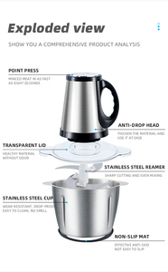 2L 3L Food Vegetable Meat Multifunctional Kitchen Home Stainless Steel <b>Mini</b> Mincer <b>Grinders</b> Home Kitchen Food <b>Grinders</b> Cheap Sta - Product Image 3