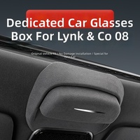 Boîte de rangement pour lunettes de soleil de voiture pour Lynk & Co 07/08, porte-lunettes avant en cuir doublé de fourrure - Accessoires intérieurs de voiture