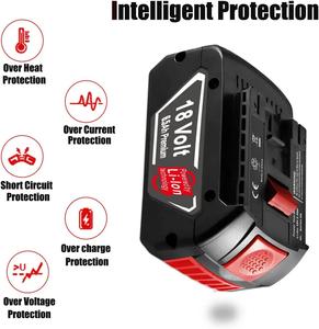 Batería de Repuesto de Iones de Litio de Alta Calidad de 18 V y 3.0-6.0 Ah con Indicador LED para BAT610G BAT609 Compatible con <span class=keywords><strong>Bosch</strong></span> - Product Image 5