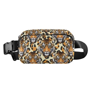 Nueva llegada: Riñonera deportiva impermeable con diseño de tigre, cremallera de nailon personalizada y correa de hombro ajustable. - Product Image 1