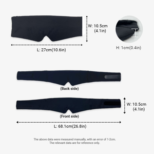 New Style MSAK Knit Super Soft Luxury Sleep <strong>Patches</strong> for <strong>Men</strong> and Women Black Travel <strong>Eye</strong> Mask with Velcro Strap and Shading Light - Product Image 1