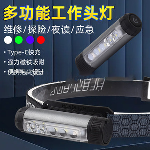 Lampe frontale rechargeable à LED en alliage d'aluminium, étanche, éclairage extérieur - Product Image 4