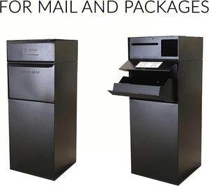 Boîte <span class=keywords><strong>aux</strong></span> <span class=keywords><strong>lettres</strong></span> sécurisée robuste en bordure de trottoir Conception résistante <span class=keywords><strong>aux</strong></span> intempéries Verrouillage Fente pour <span class=keywords><strong>lettres</strong></span> Fabrication de tôle robuste Emballage de boîte de dépôt - Product Image 2