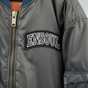 Chaqueta Bomber Vintage Personalizada ES, Estilo Vintage, Lavado Ácido, Impermeable, Bordada, Chaqueta de Piloto, Chaqueta Bomber de Poliéster para Hombre - Product Image 3
