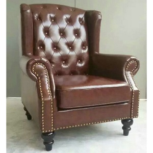 Couleur marron cigar <span class=keywords><strong>club</strong></span> bar hôtel café salon chaise en <span class=keywords><strong>cuir</strong></span> - Product Image 1